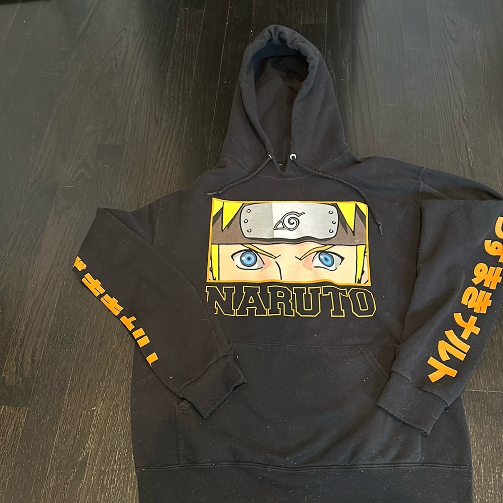 Naruto black hoodie manga sweatshirt